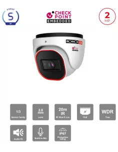 Caméra IP Dôme 2MP IR 20m – DDA, Dual System & Sécurité Check Point | Provision-ISR Maroc
