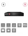 NVR 4 Canaux PoE 5MP – NVR5-4100PXN(MM), HDMI/VGA, NDAA, HDD 6To | Provision-ISR Maroc