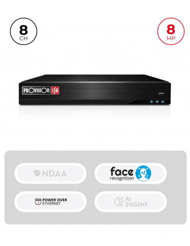 NVR 8CH 8MP PoE avec Reconnaissance...