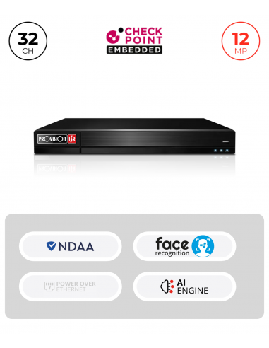 NVR 32CH 12MP avec Alarmes,...