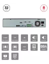 NVR 32CH 8MP avec IA, Alarmes et RAID – Reconnaissance Faciale
