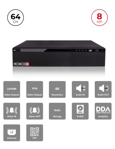 NVR 64CH 8MP avec RAID et Alarmes – Haute Sécurité NDAA