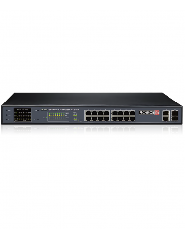 Switch PoE 16 ports 10/100 Mbps + 2...