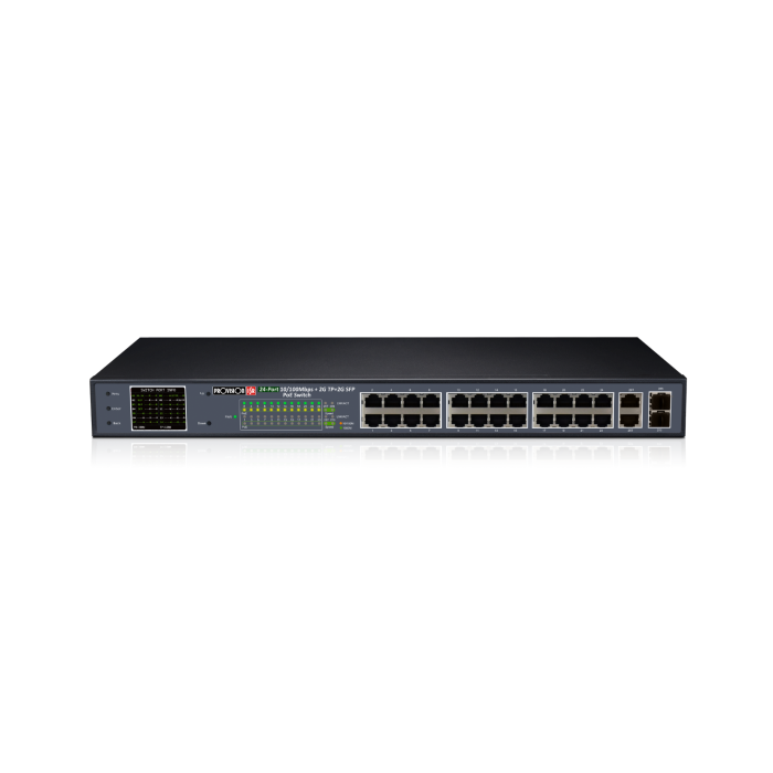 Switch PoE 24 Ports 10/100Mbps avec Uplink Gigabit et SFP – 370W |Switch Maroc