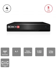 DVR Hybride 4CH + 2 IP 5MP – HDMI, Audio & VGA