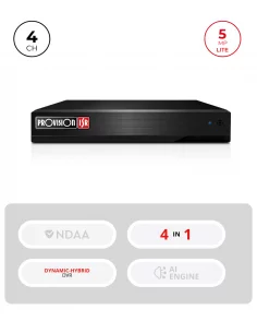 DVR Hybride 4CH + 2 IP 5MP – HDMI, Audio & VGA