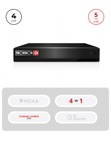 DVR hybride 4 CH + 2 CH IP 5MP,...