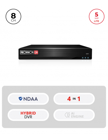 DVR hybride 8 CH + 4 CH IP 5MP,...