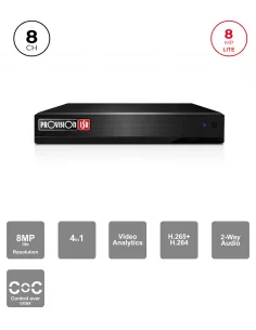 DVR Hybride 8CH+8CH IP 5MP HDMI VGA Audio – Provision ISR
