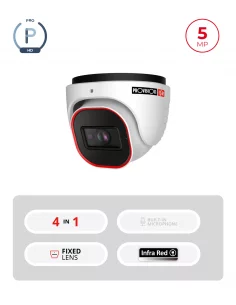 Caméra dôme 5MP analogique IR 20m – Objectif fixe