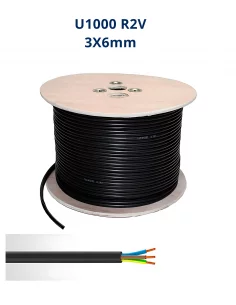 Câble électrique rigide 3x6 U-1000 R2V Maroc | Normes électriques