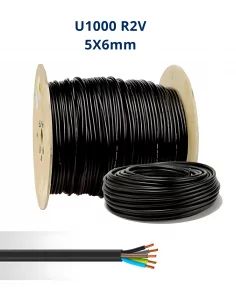 Câble électrique rigide 5x6 U-1000 R2V Maroc | Normes électriques