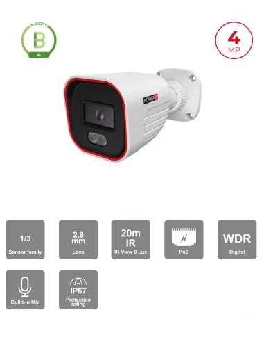 Caméra IP 4MP Bullet B-Sight – Infrarouge 20m | Provision-ISR Maroc