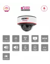 Caméra IP 4MP PoE Anti-Vandale – IR 20m, Objectif 2.8mm – Série E-Sight