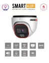 Caméra IP 4MP Smart-Sight – Dissuasion Active, IR LED, Motorisée, PoE | Maroc