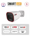 Caméra IP 4MP Smart-Sight Bullet – PoE, Dissuasion Active, Lentille Motorisée | Maroc