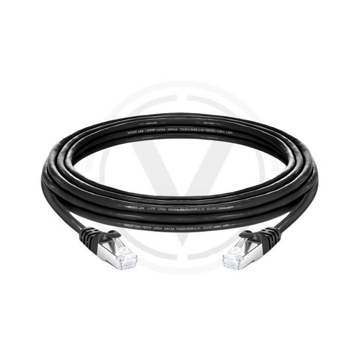 %Cordon de brassage NOIR U-FTP CAT6A AWG24 LSZH%