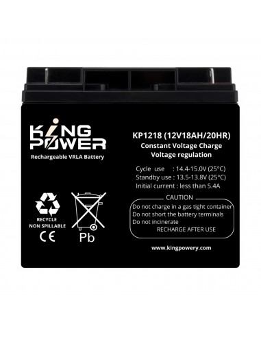 Batterie 12V 18Ah Étanche Rechargeable