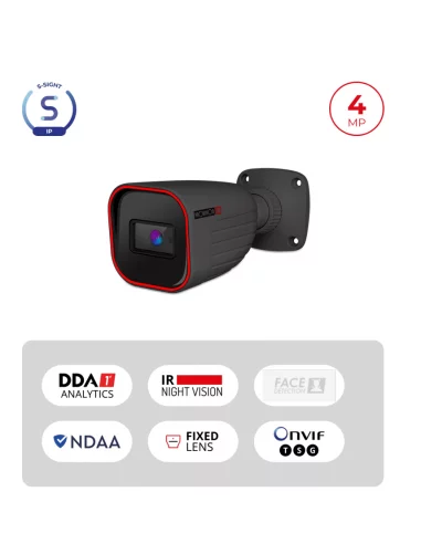 Caméra Bullet IP 4MP PoE – IR 20m H.265 | S-Sight Series Maroc