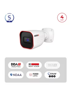 Caméra Bullet IP 4MP PoE – IR 20m H.265 | S-Sight Series Maroc