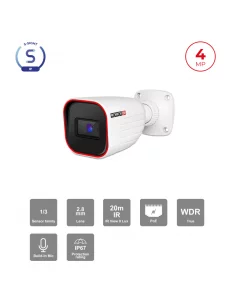 Caméra Bullet IP 4MP PoE – IR 20m H.265 | S-Sight Series Maroc