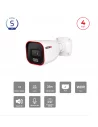 Caméra Bullet IP 4MP PoE Rainbow – LED Blanche, Vision Couleur Nuit | S-Sight Maroc