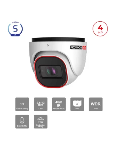 Caméra Dôme IP 4MP PoE Vari-focale – IR 40m H.265 | S-Sight Maroc