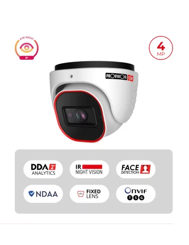 Caméra Dome IP 4MP Eye-Sight PoE – IR 20M, H.265, 2.8mm | Sécurité Maroc