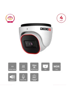 Caméra Dome IP 4MP Eye-Sight PoE – IR 20M, H.265, 2.8mm | Sécurité Maroc