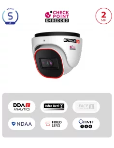 Caméra IP Dôme 2MP IR 20m – DDA, Dual System & Sécurité Check Point | Provision-ISR Maroc