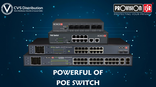 Comparaison entre les différents types de switches : Non-POE, POE, SFP, et Managed