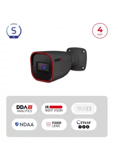Caméra Bullet IP 4MP PoE – IR 20m H.265 | S-Sight Series Maroc