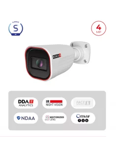 Caméra Bullet IP 4MP PoE Varifocale – IR 40m H.265 | S-Sight Maroc